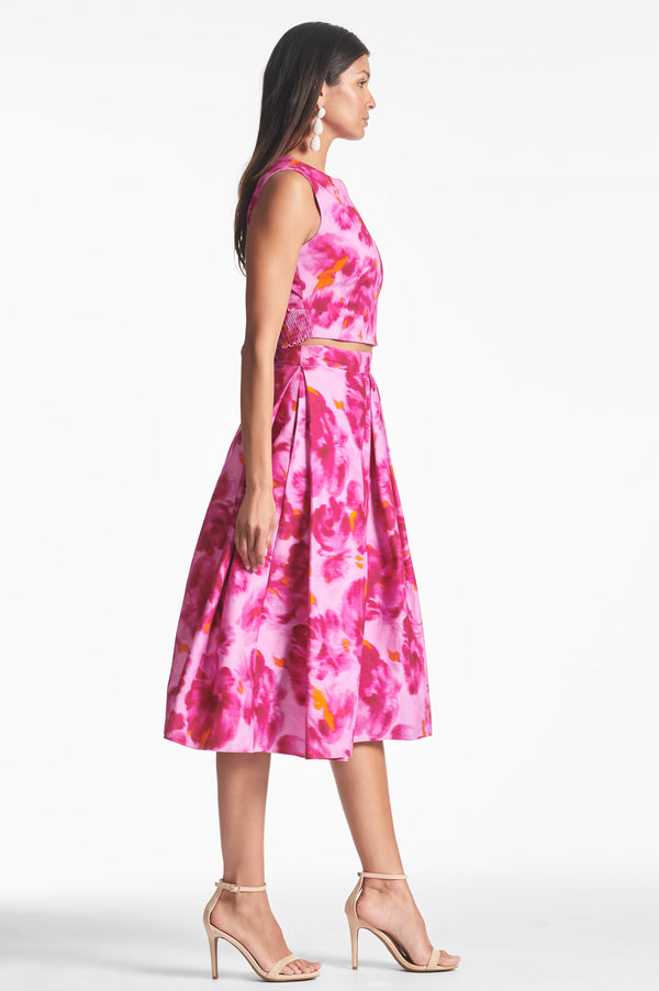 Briton Skirt - French Pink Watercolor - Final Sale
