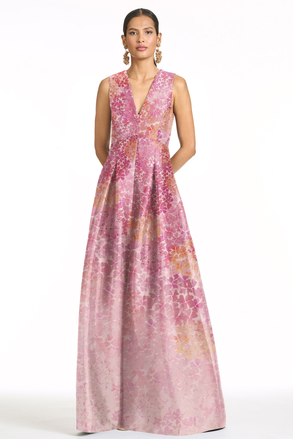 BROOKLYNNE GOWN in LIGHT SUNSET HYDRANGEA - Sachin & Babi