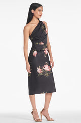 Carmen Dress - Noir Blossom