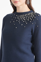 Charmaine Knit - Heathered Dark Slate