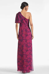 Chelsea Gown - Magenta Bloom