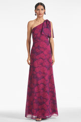 Chelsea Gown - Magenta Bloom