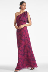 Chelsea Gown - Magenta Bloom