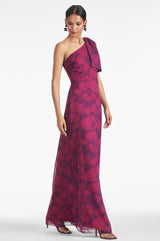 Chelsea Gown - Magenta Bloom