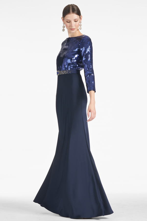 Christabel Gown - Sapphire/Midnight