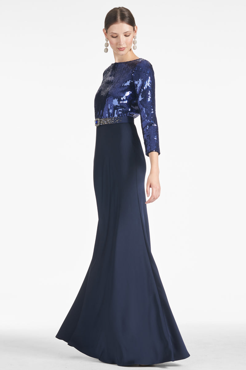 Christabel Gown - Sapphire/Midnight - Final Sale