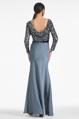 Colette Gown - Gunmetal - Final Sale