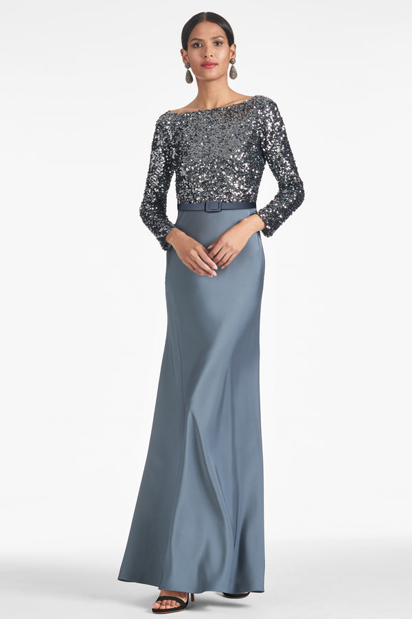 Colette Gown - Gunmetal - Final Sale