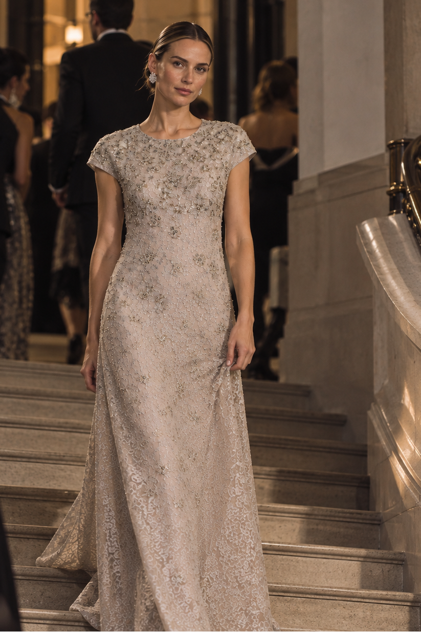 MADRID GOWN - PLATINUM