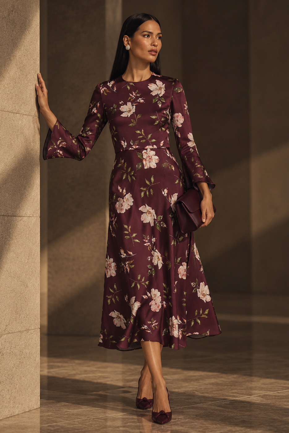 TYRA DRESS - MULBERRY MAGNOLIA