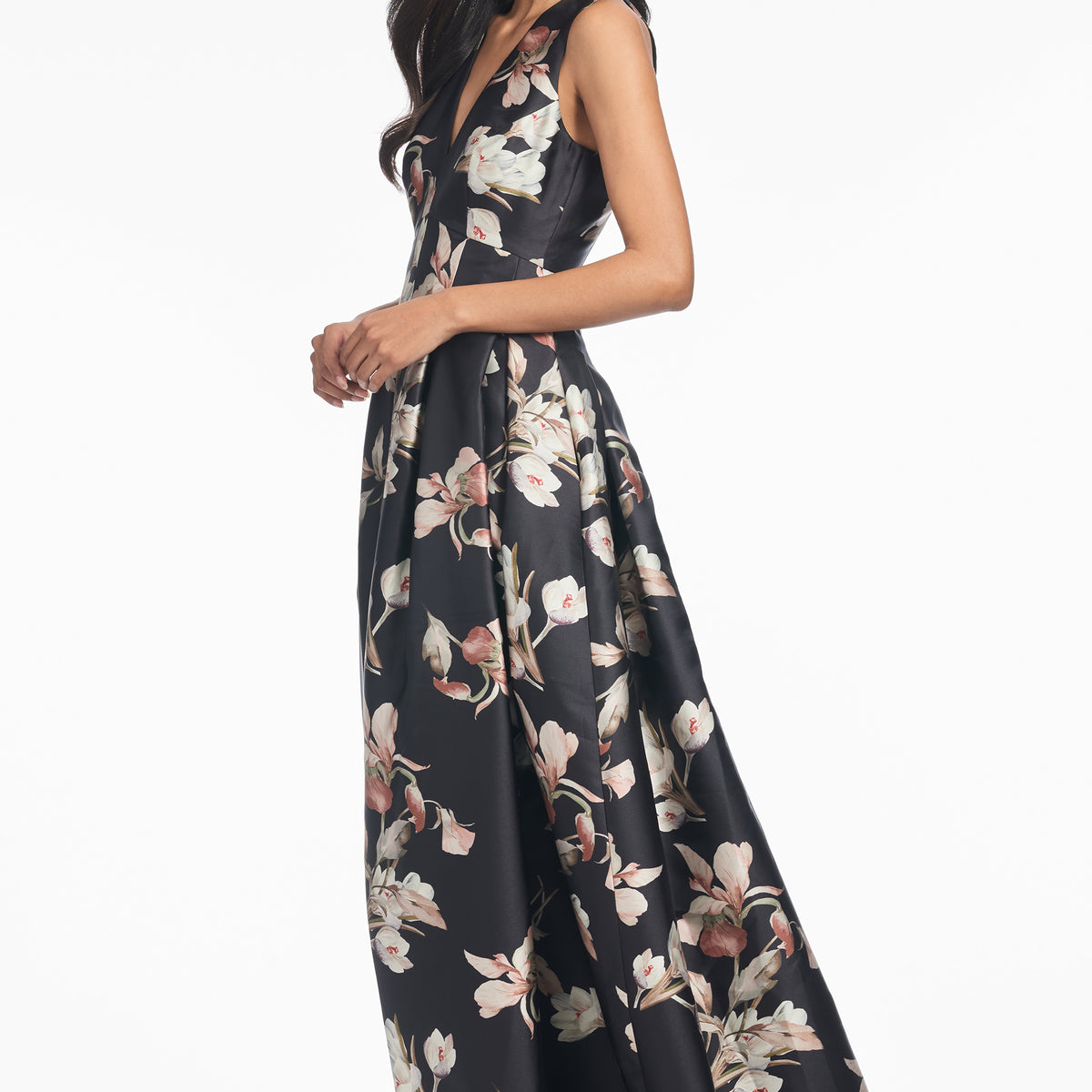 BROOKE GOWN - BLACK VENETIA PETAL