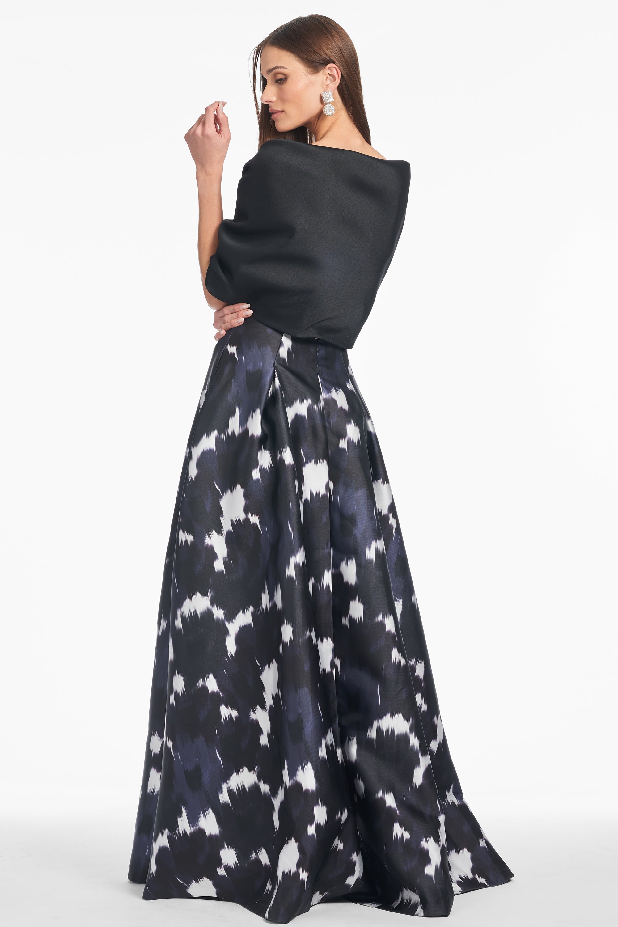 Embellished Giovanna Gown - Dark as Night Ikat - Final Sale