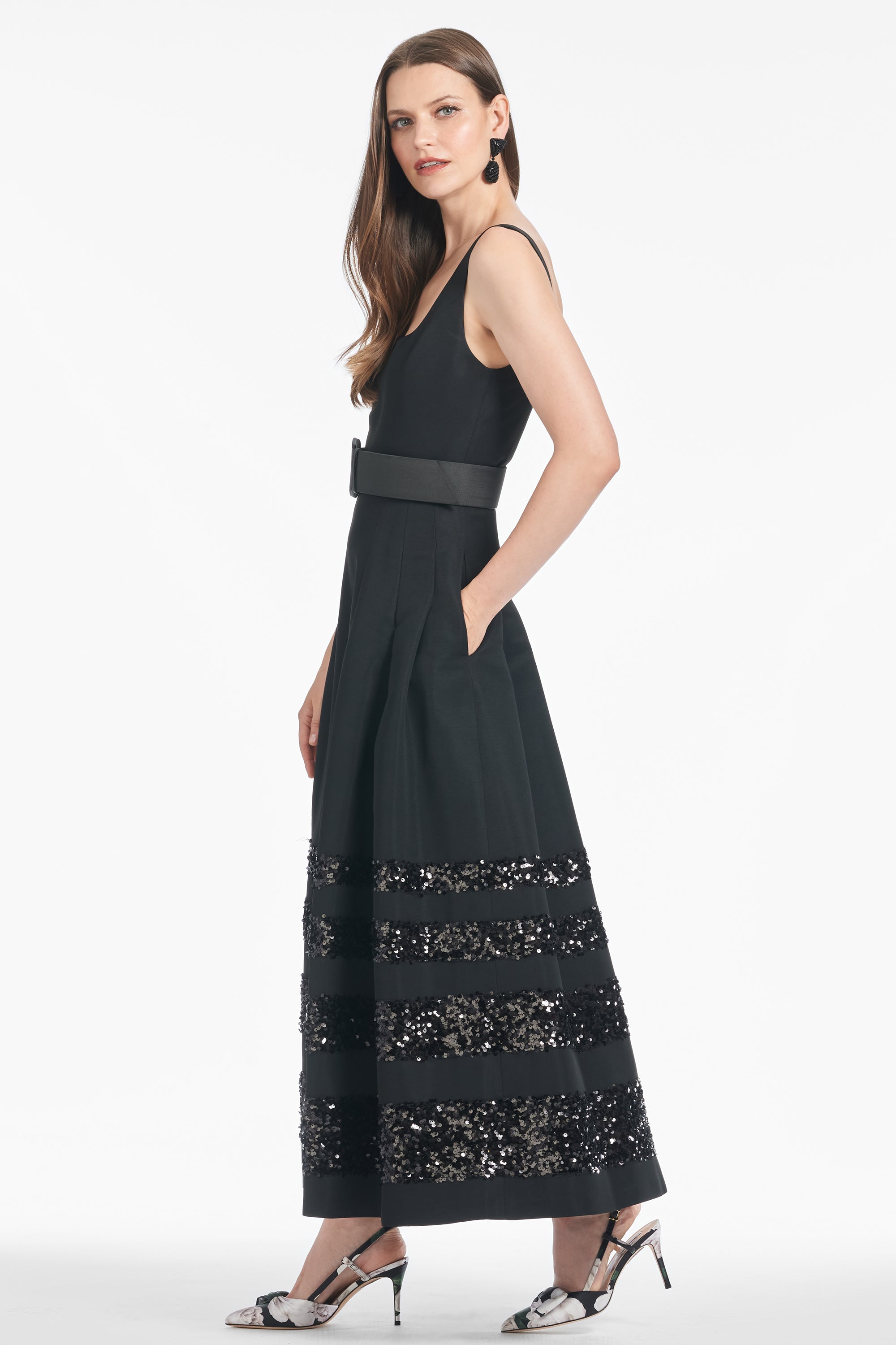 Sequin Mia Dress - Black - Final Sale
