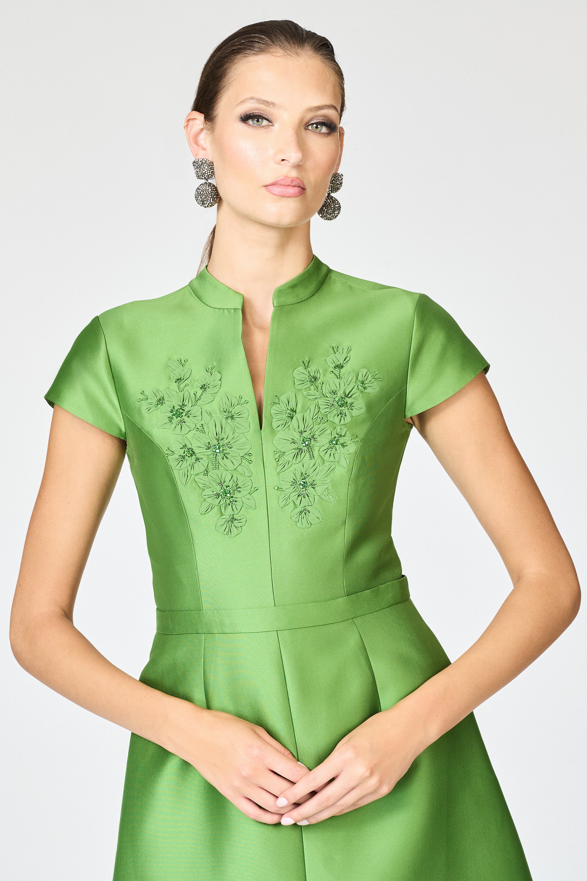 EMBELLISHED MARNI GOWN - TSAVORITE
