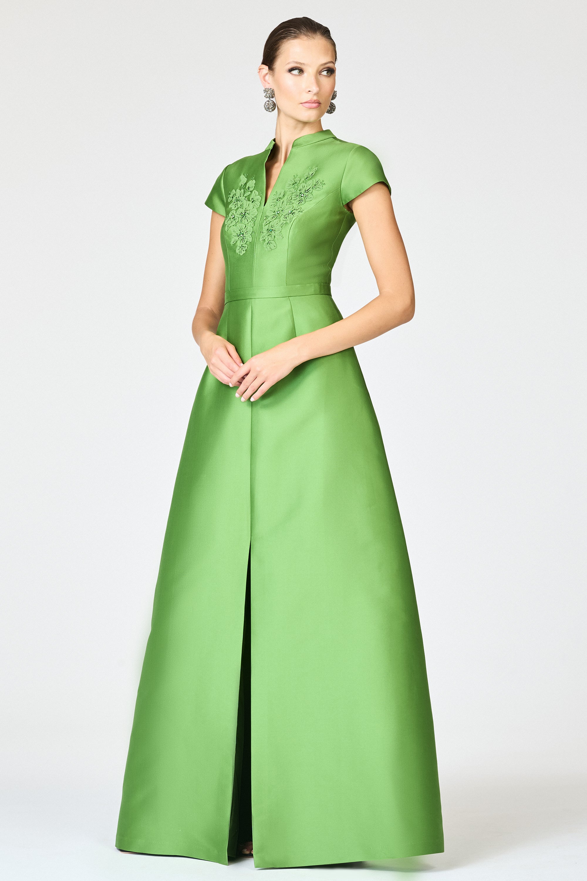 EMBELLISHED MARNI GOWN - TSAVORITE
