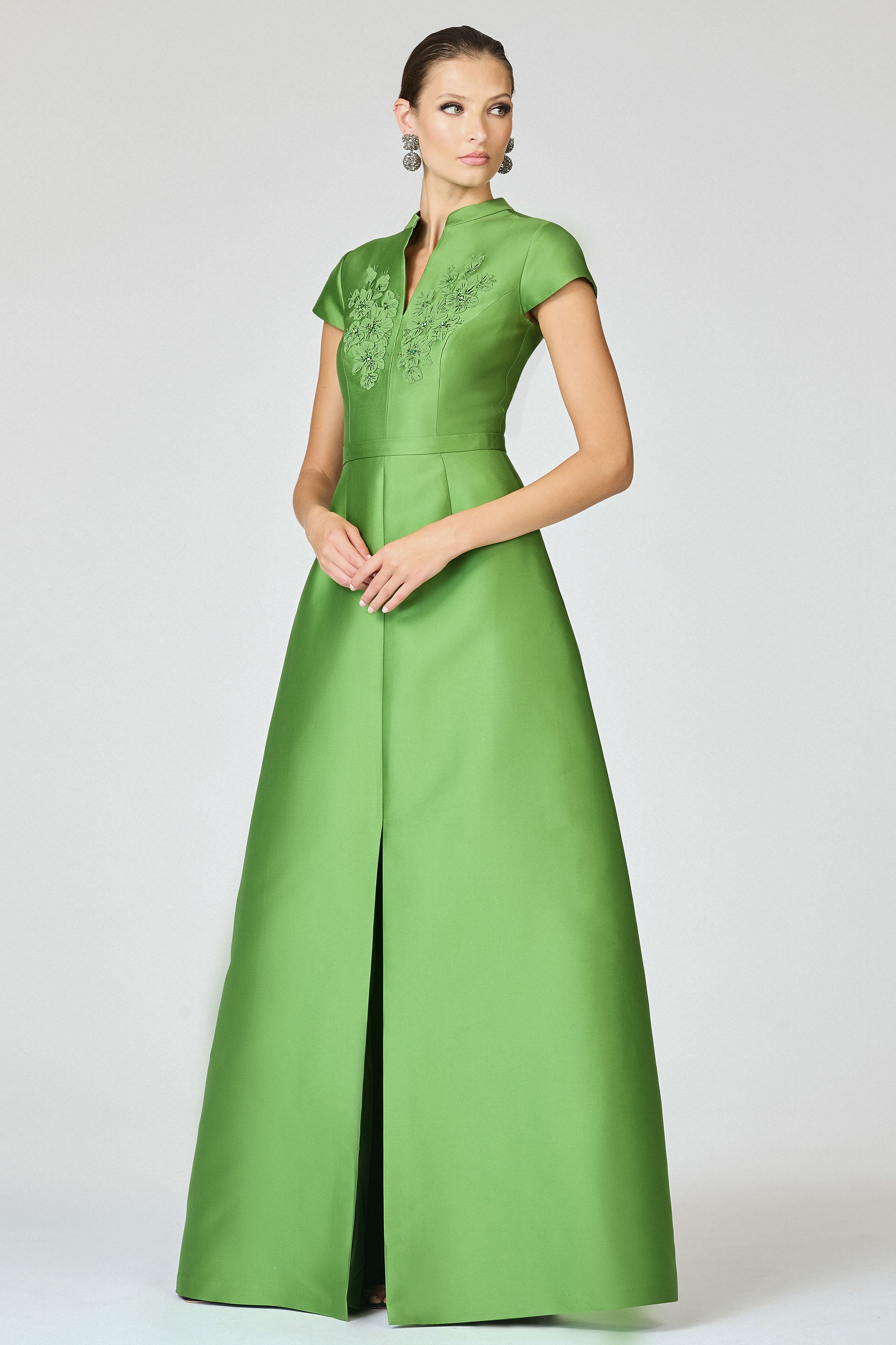 EMBELLISHED MARNI GOWN - TSAVORITE
