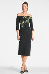 Fatima Dress - Noir Bouquet