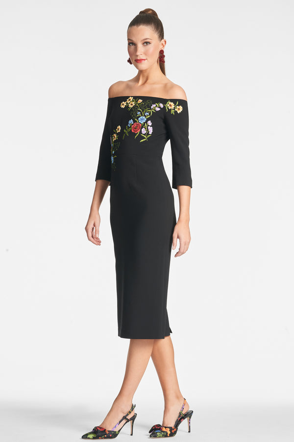 Fatima Dress - Noir Bouquet