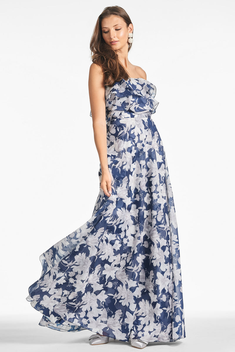 Frivolla Gown - Alto Blu Fiore