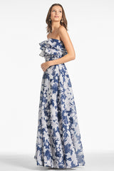 Frivolla Gown - Alto Blu Fiore