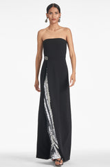 Ivy Gown - Black/Silver