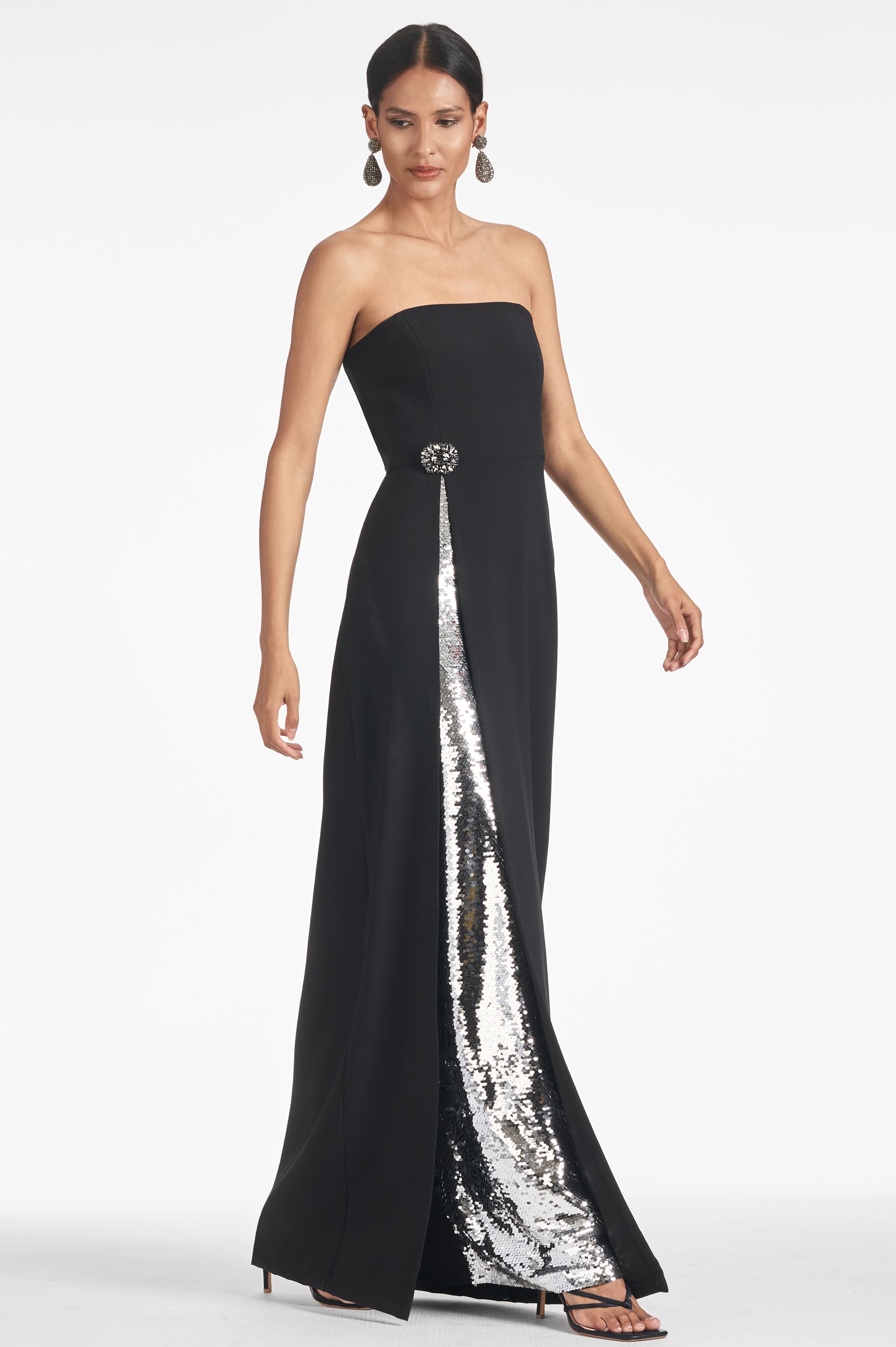 Ivy Gown - Black/Silver