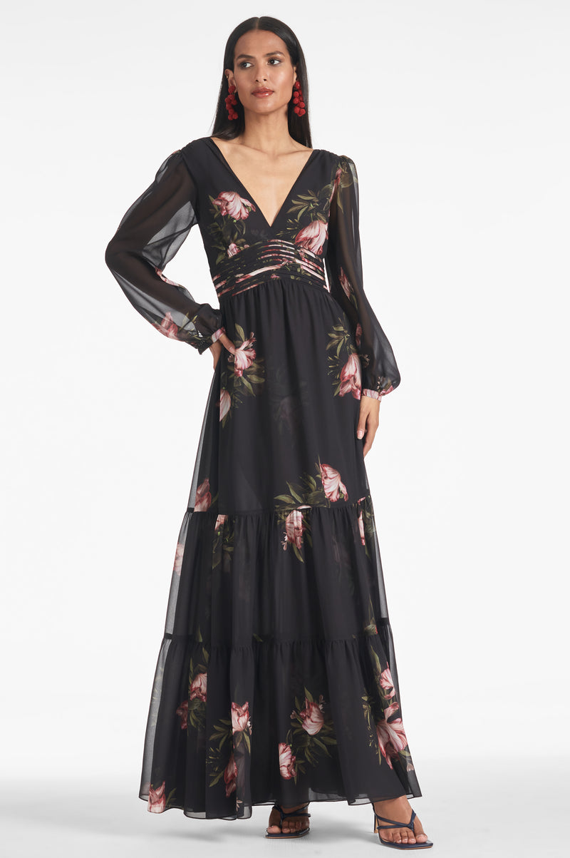 Jules Gown - Noir Blossom