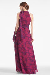 Kayla Gown - Magenta Bloom