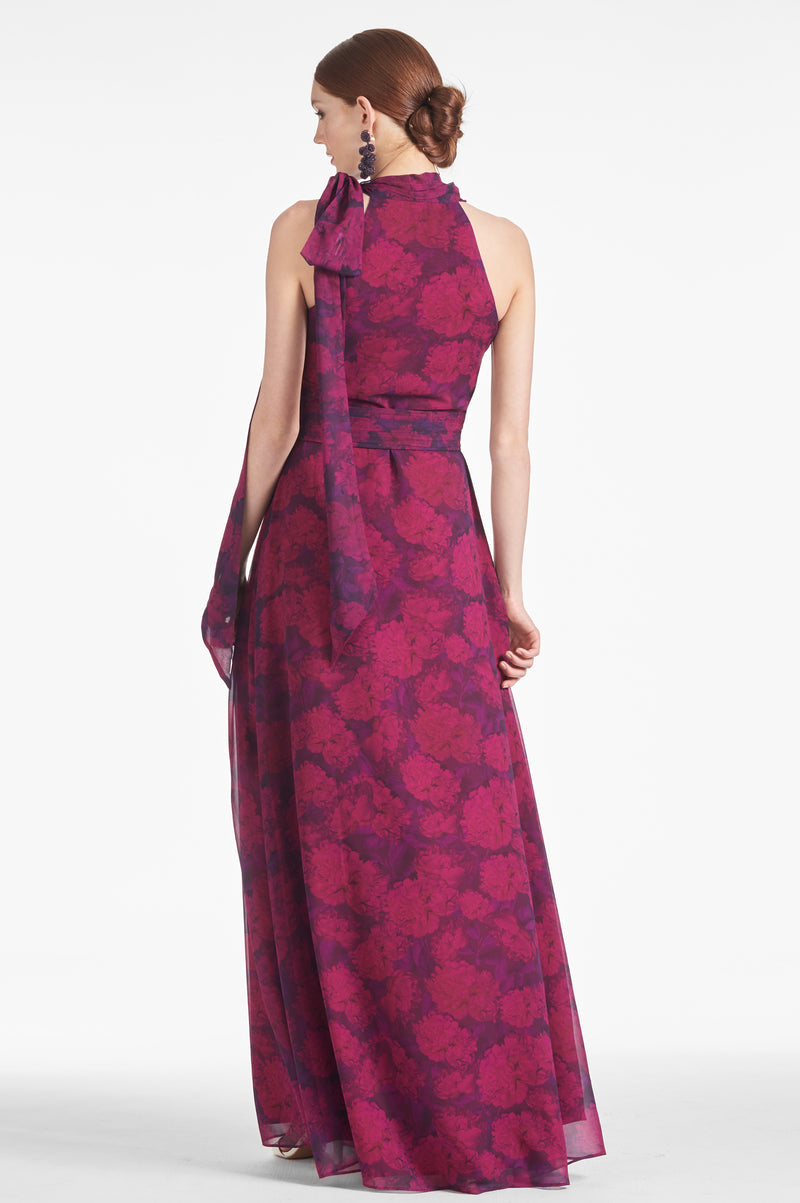 Kayla Gown - Magenta Bloom