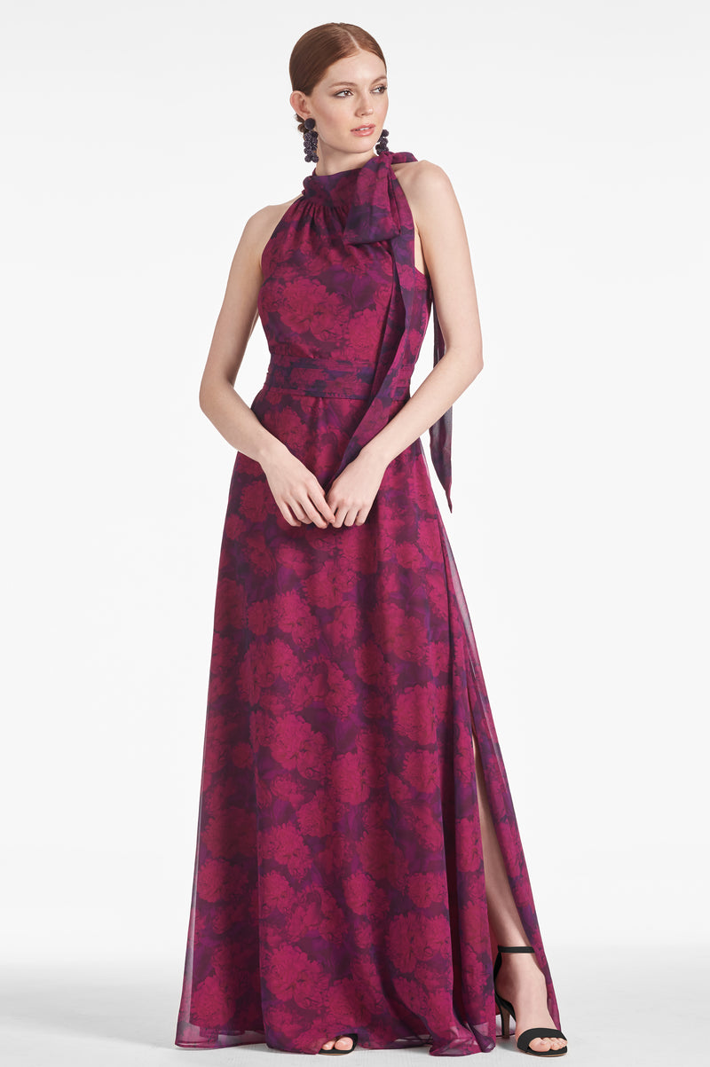 Kayla Gown - Magenta Bloom