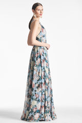 Kenzia Gown - Ice Blue Garden