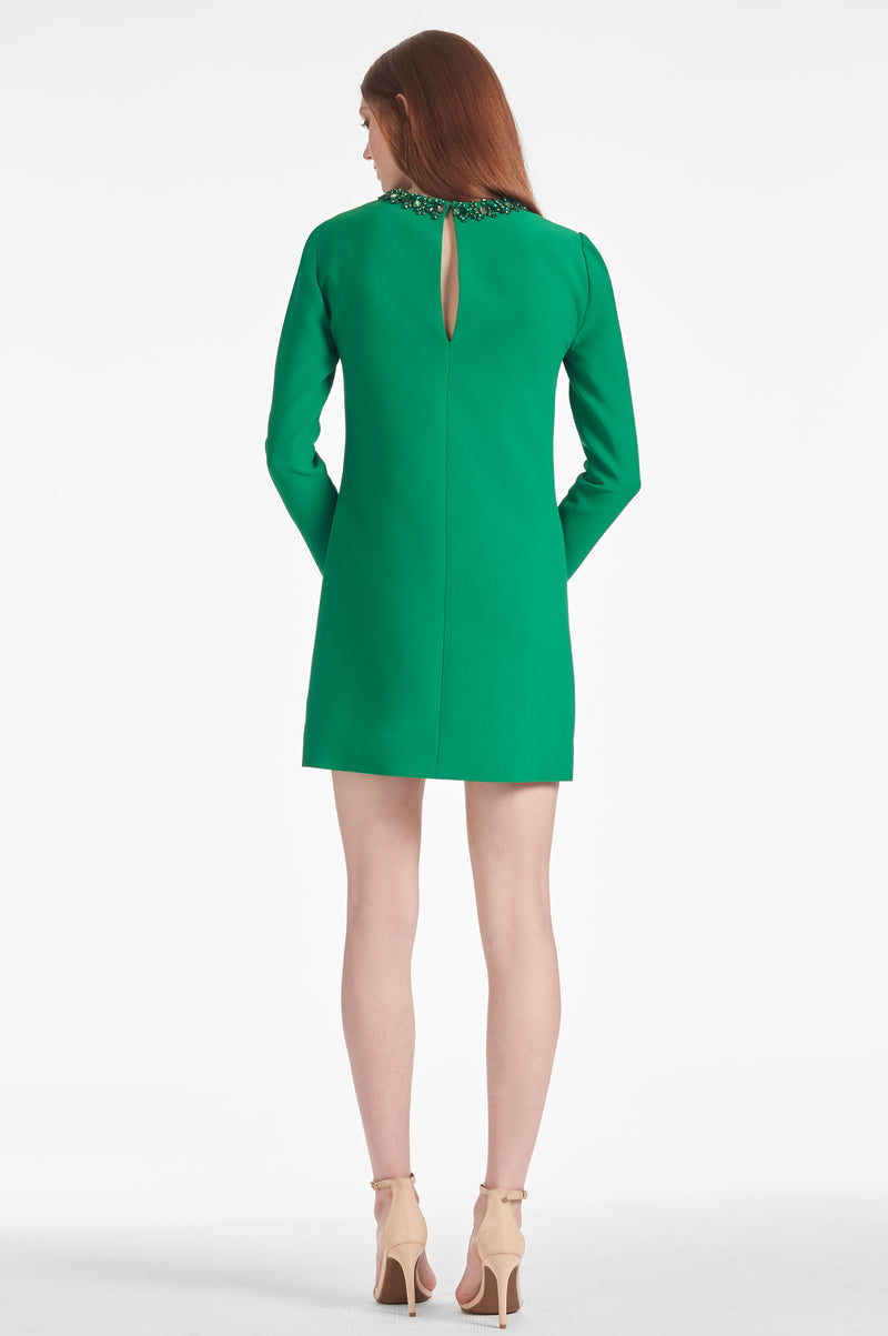 Embellished Lily Dress - Cadmium Green - Final Sale