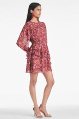 Meg Dress - Bordeaux Bloom