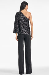 Morgan Top - Black Sequins