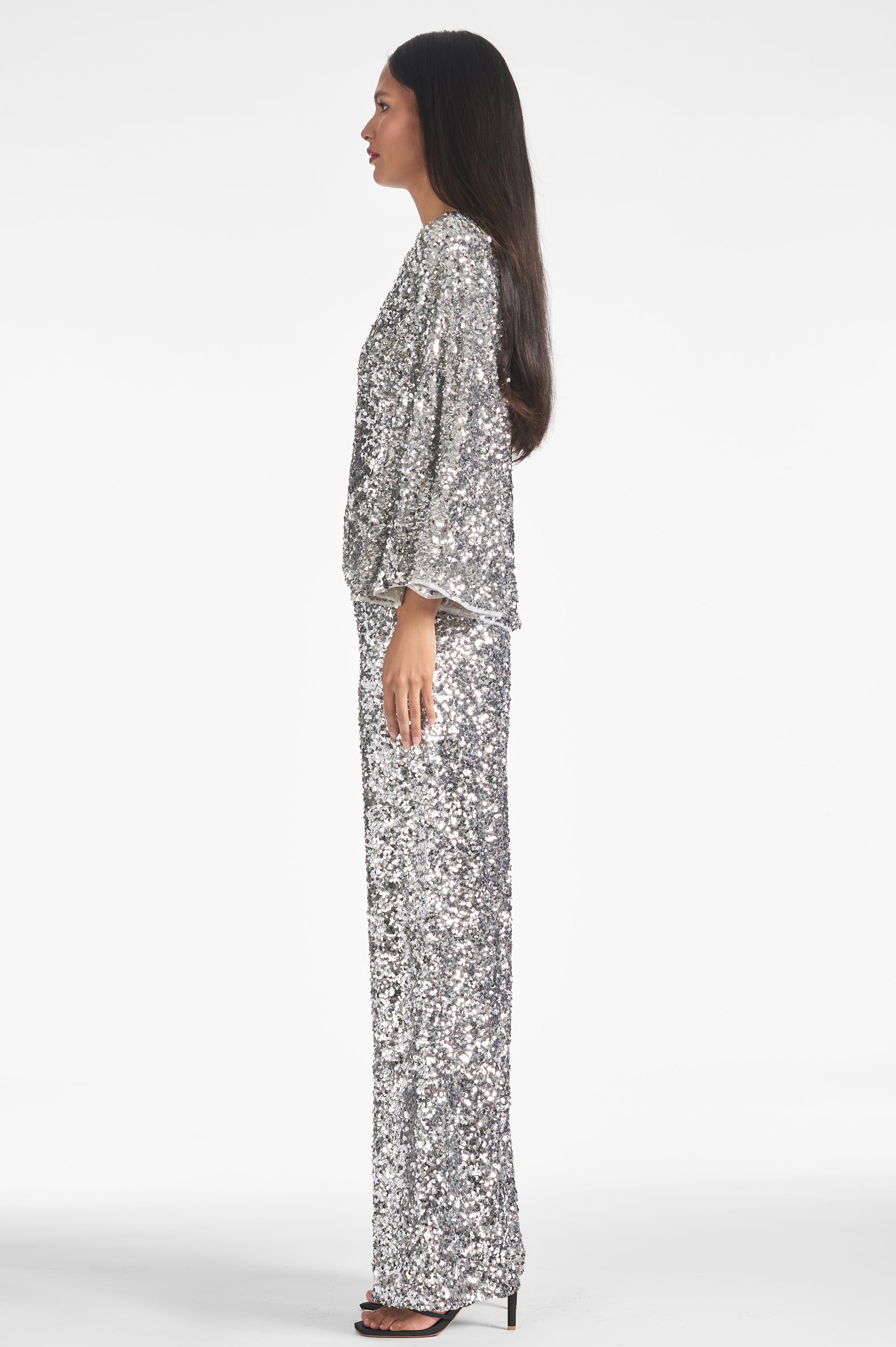 Morgan Top - Silver Sequins - Final Sale