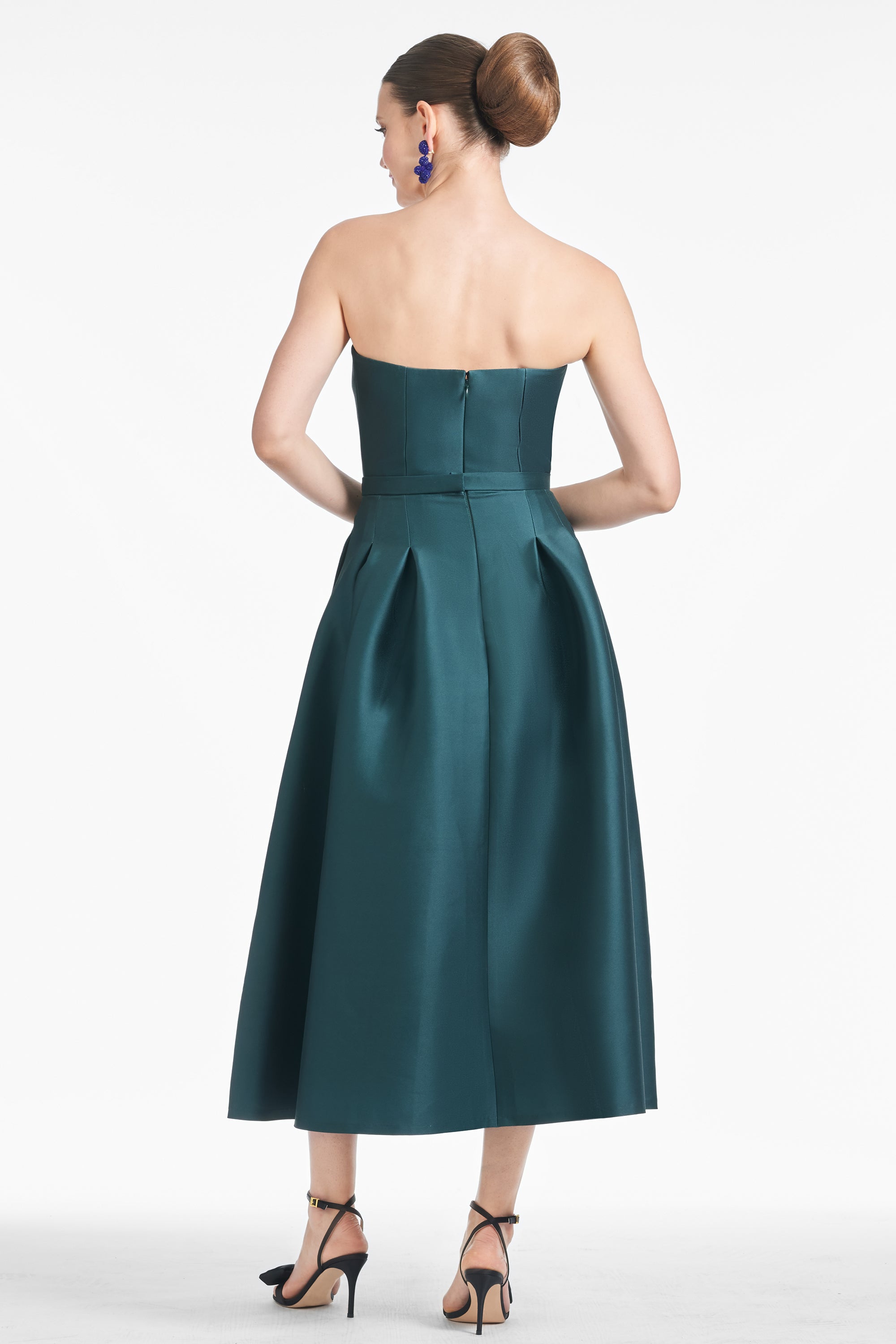 Shay Dress - Forest Green Placement Ikat