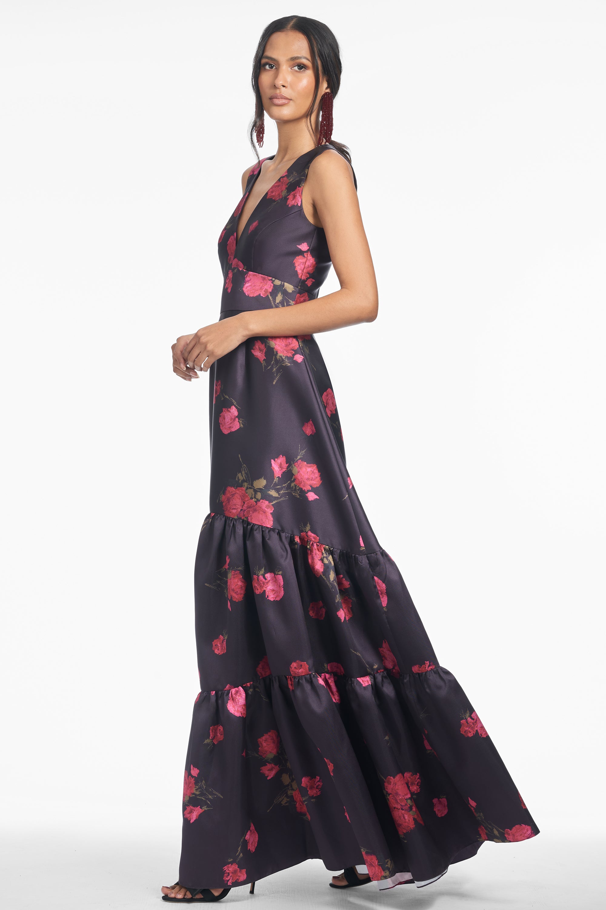 Rori Gown - Malbec Tea Blooms - Final Sale