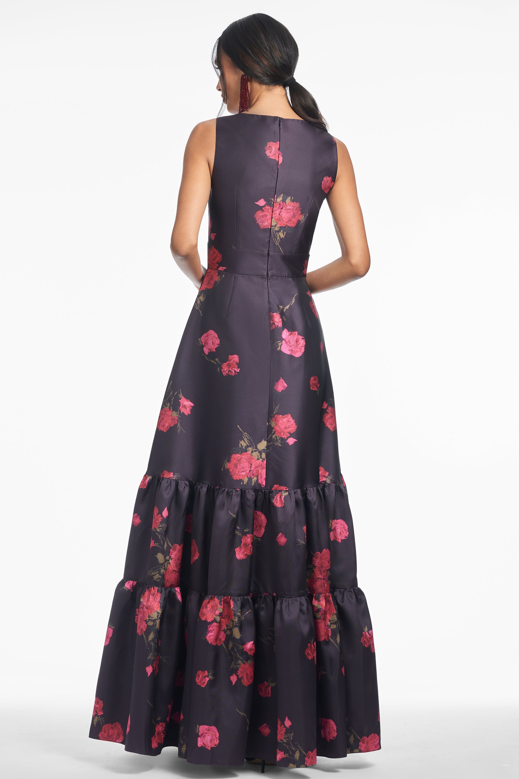 Rori Gown - Malbec Tea Blooms - Final Sale