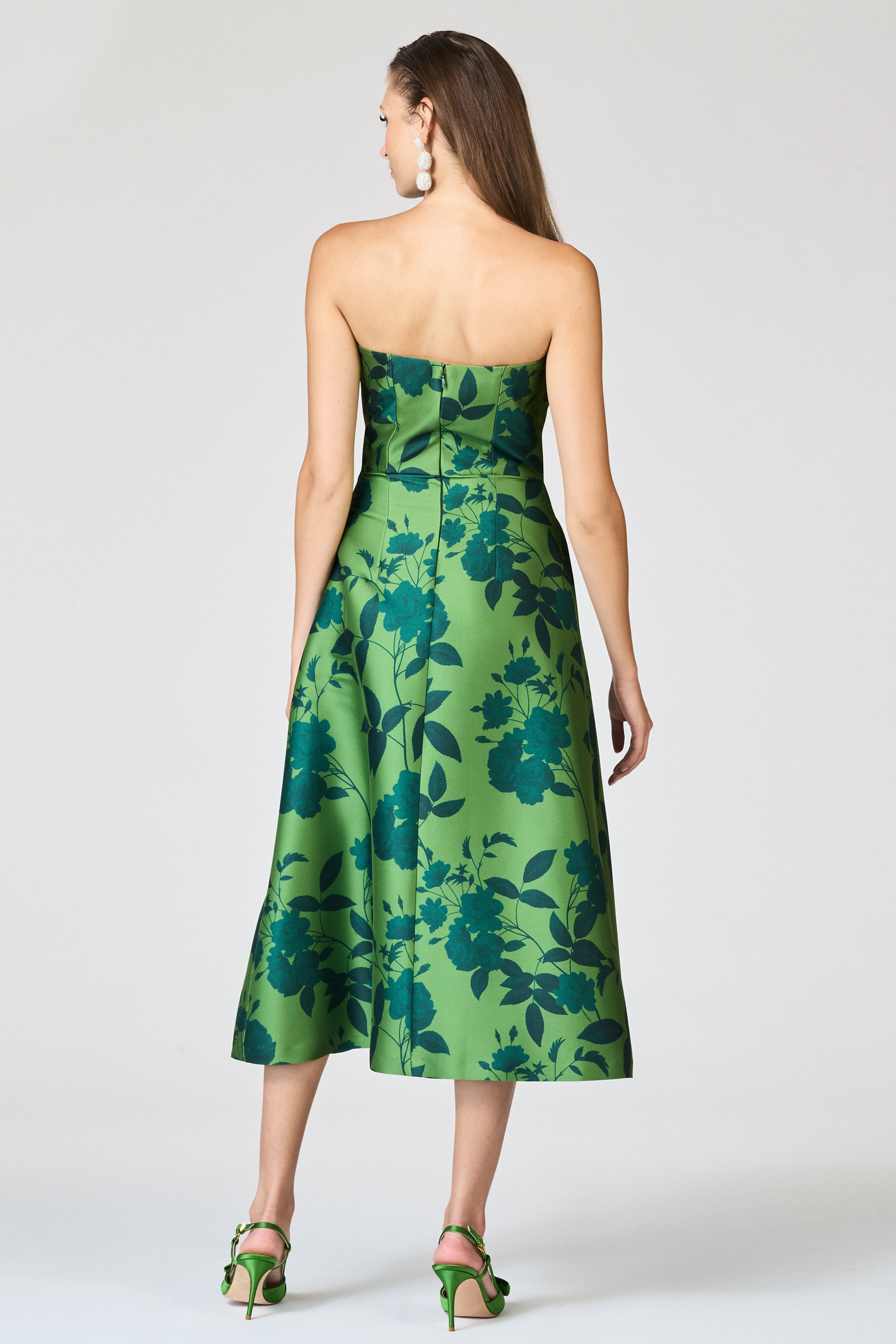 SHAY DRESS - EMPRESS GREEN ROSES