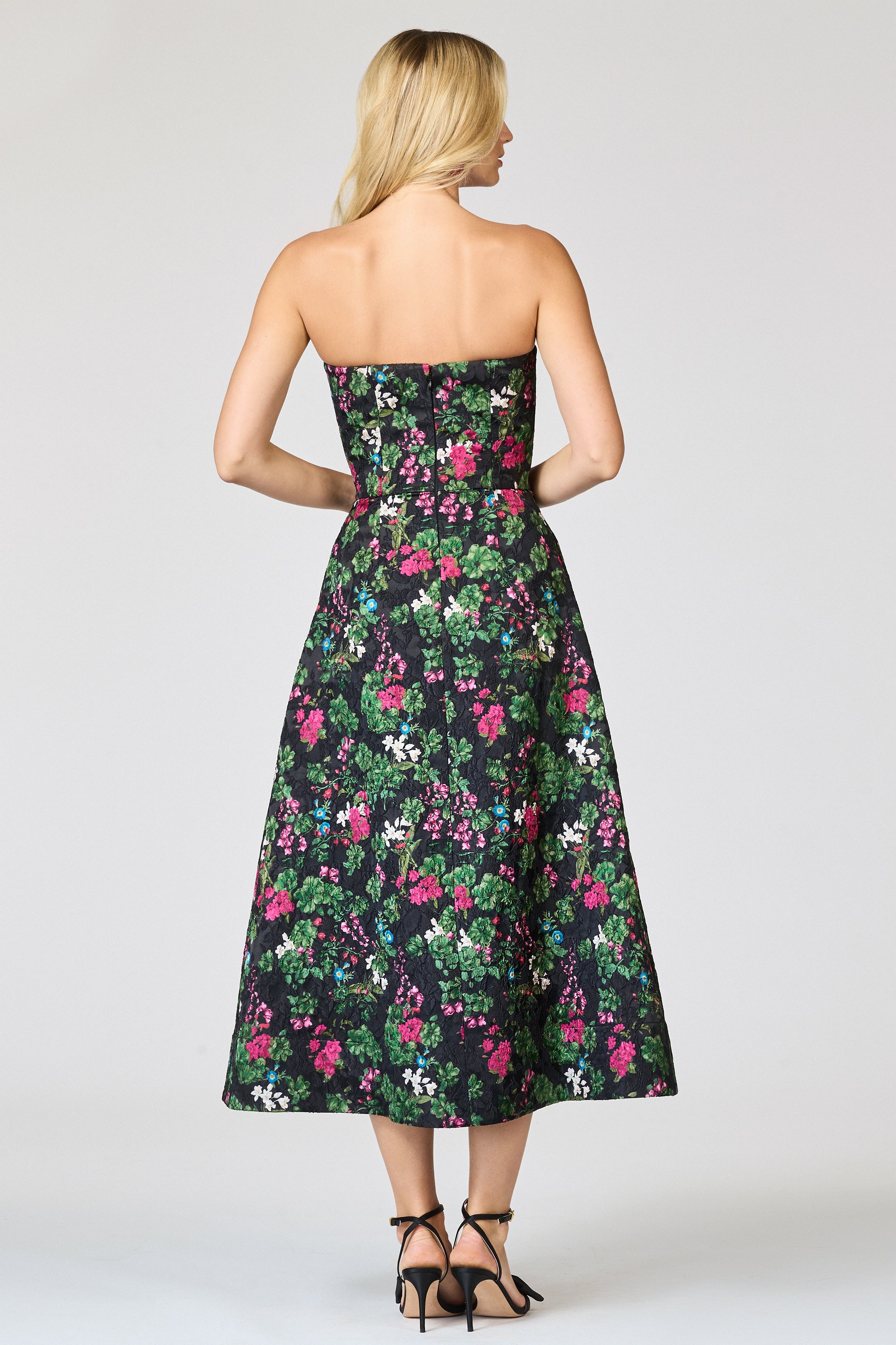 CLOQUE SHAY DRESS - ROYAL GARDENS