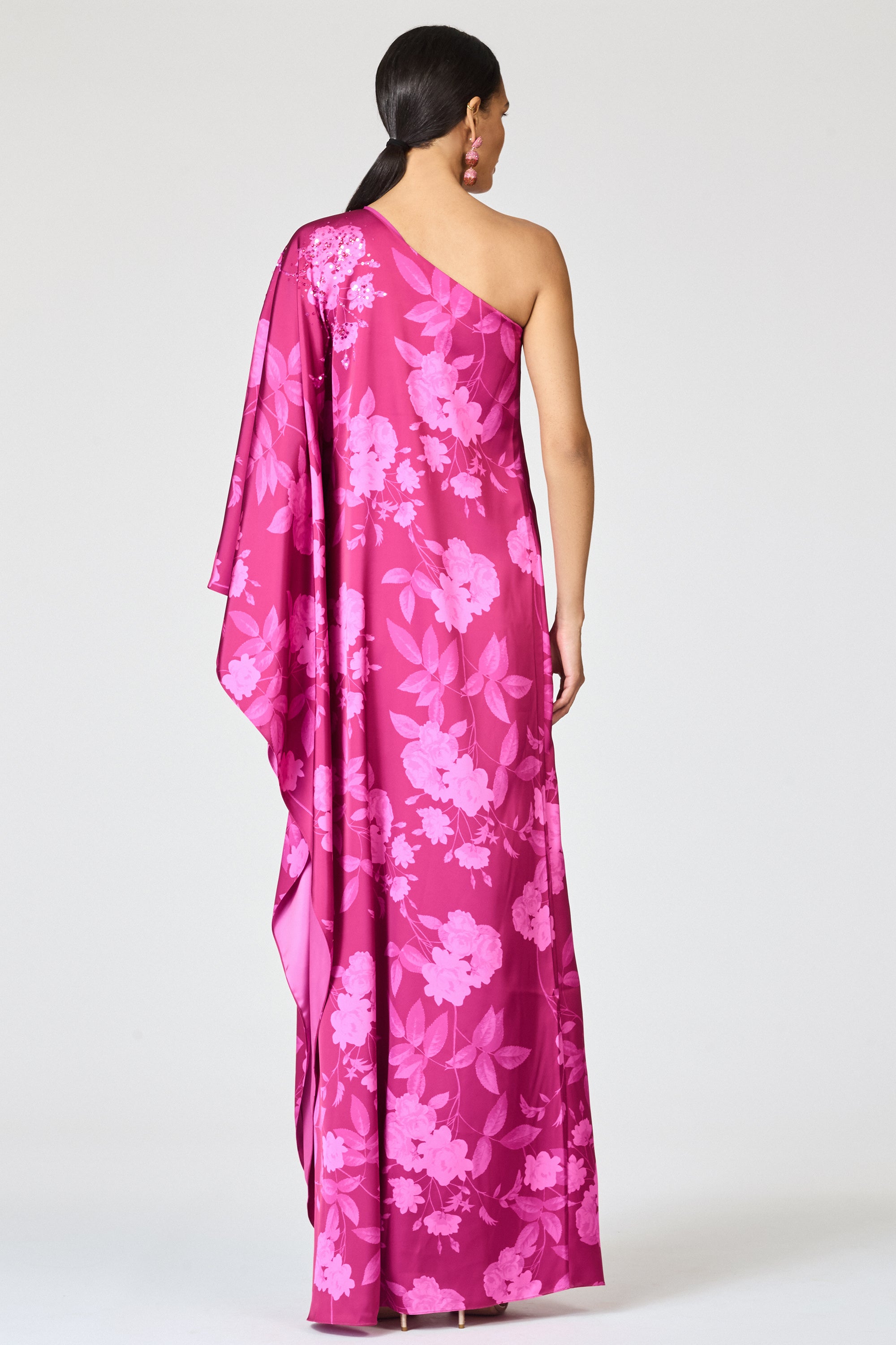EMBELLISHED DEMI GOWN - RHODOLITE ROSES