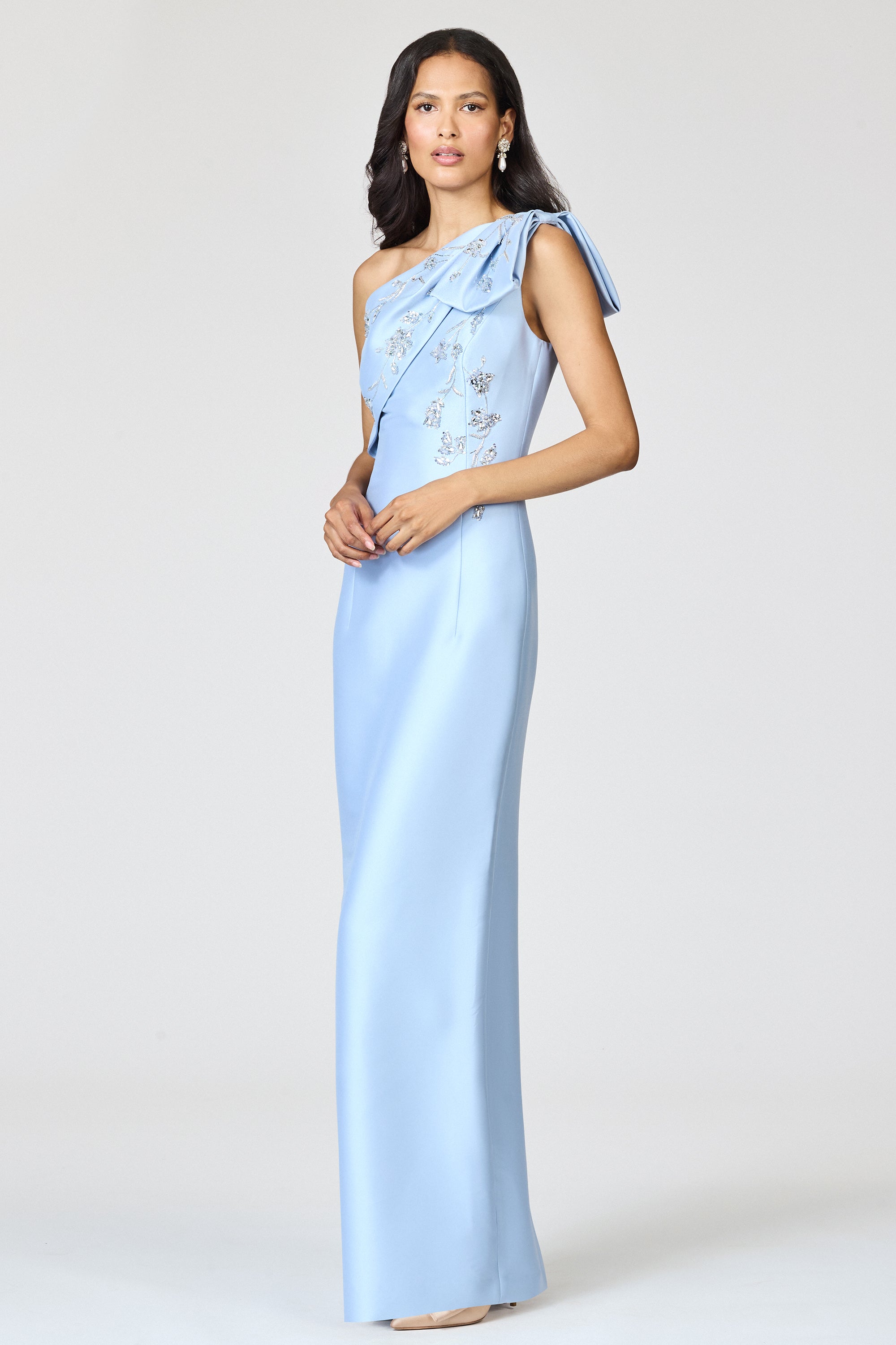 EMBELLISHED OLIVIA GOWN - GLACIAL BLUE
