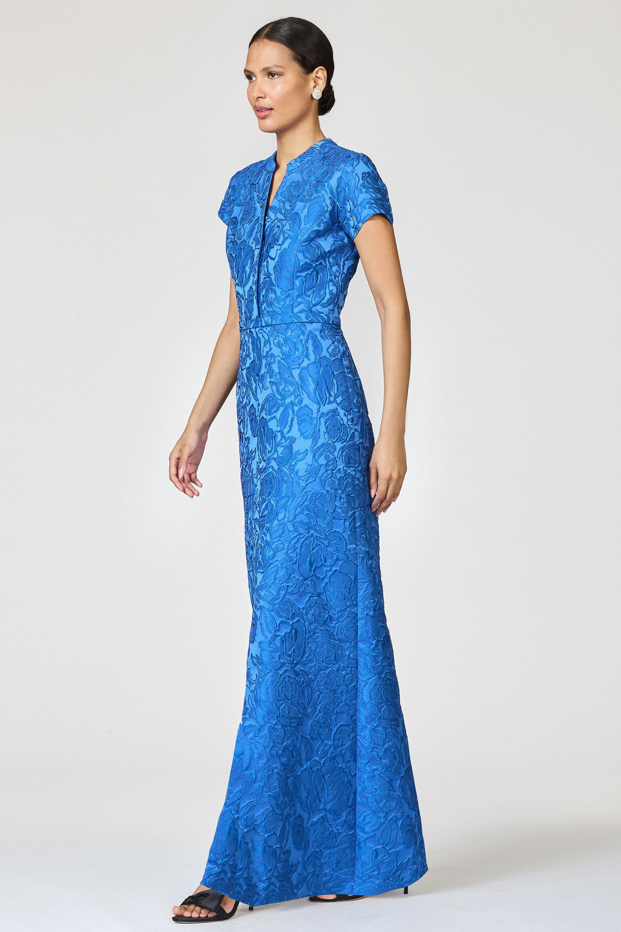 CLOQUE JUSTINE GOWN - MOONBEAM