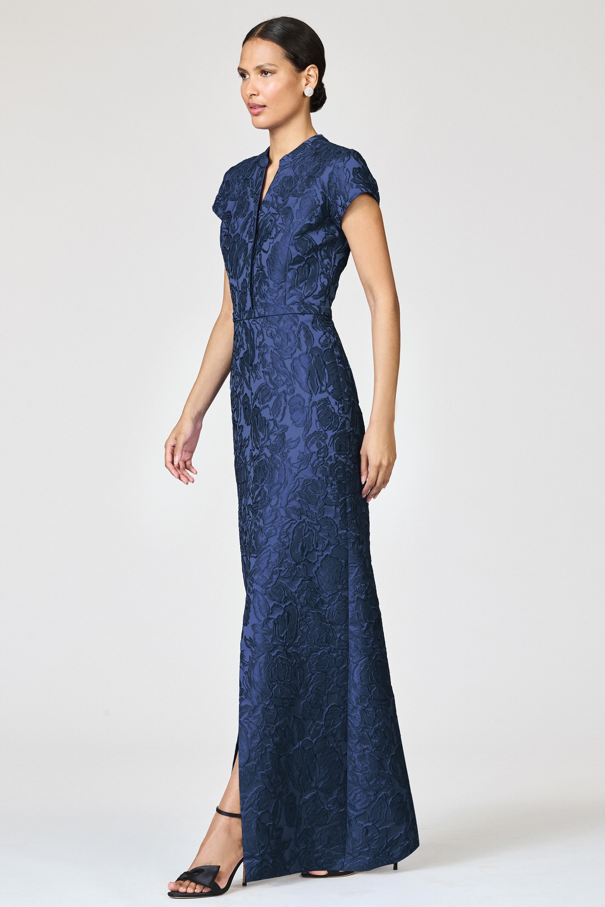 CLOQUE LYNN GOWN - MIDNIGHT
