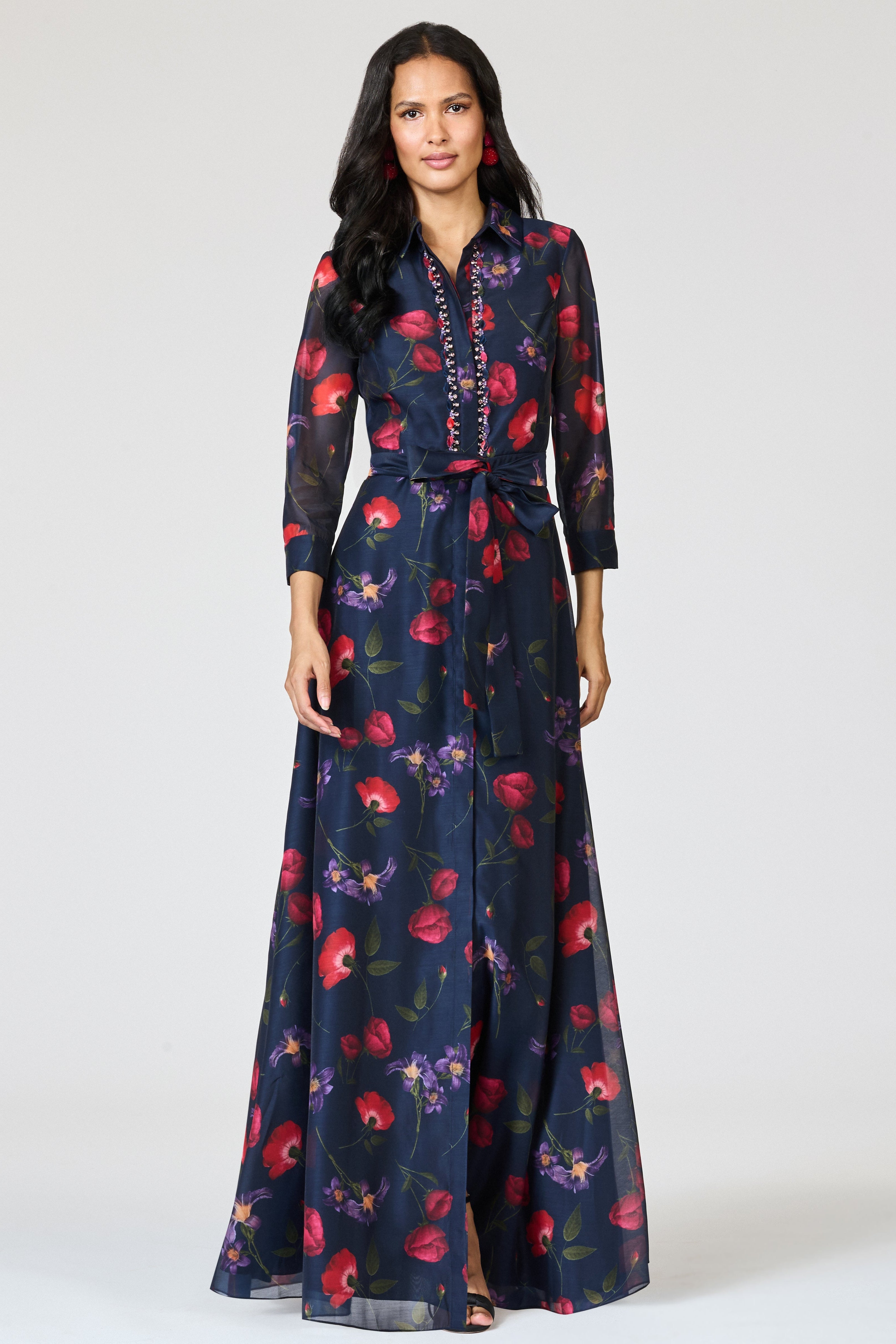EMBELLISHED SLOANE GOWN - MIDNIGHT JARDIN