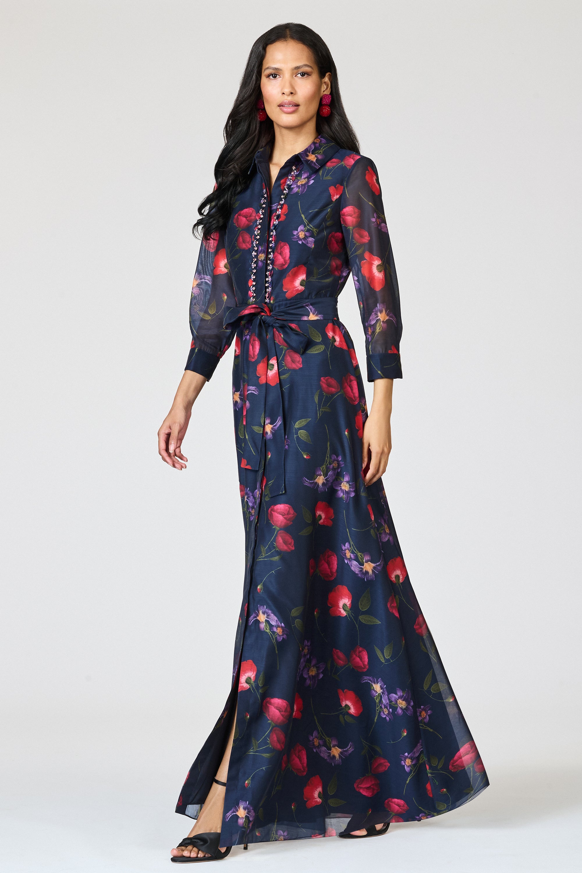 EMBELLISHED SLOANE GOWN - MIDNIGHT JARDIN