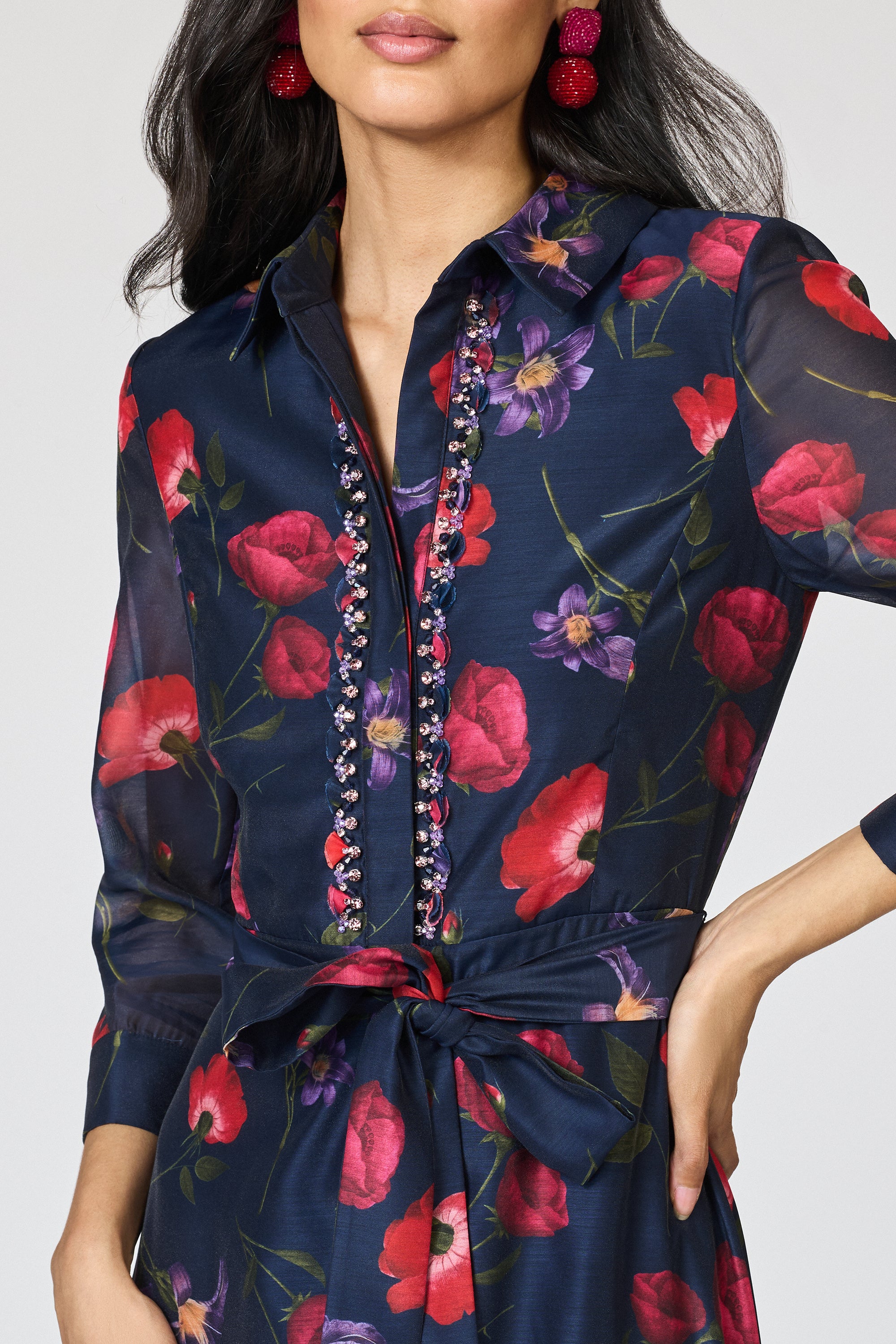 EMBELLISHED SLOANE GOWN - MIDNIGHT JARDIN