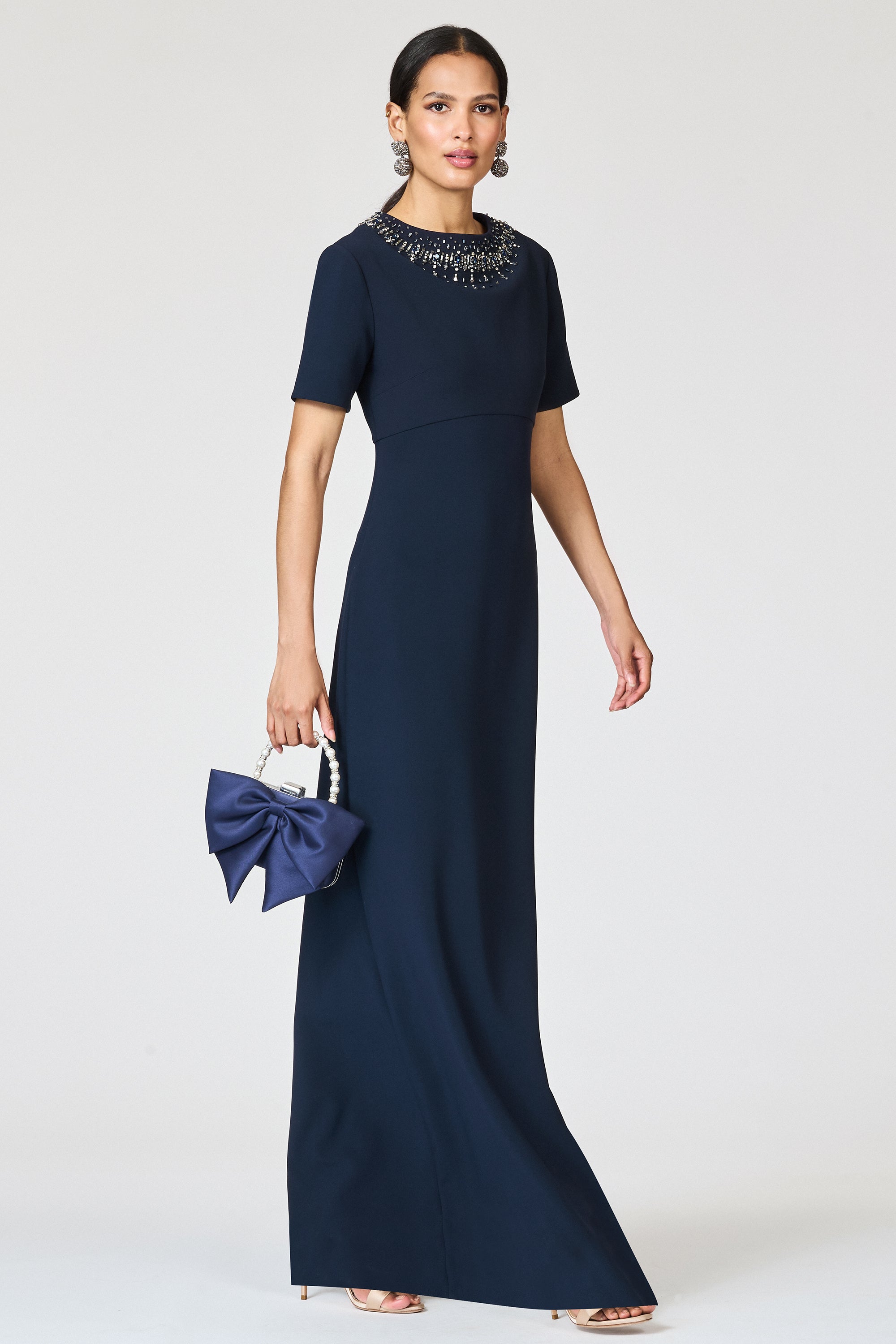 EMBELLISHED FRANCA GOWN - MIDNIGHT