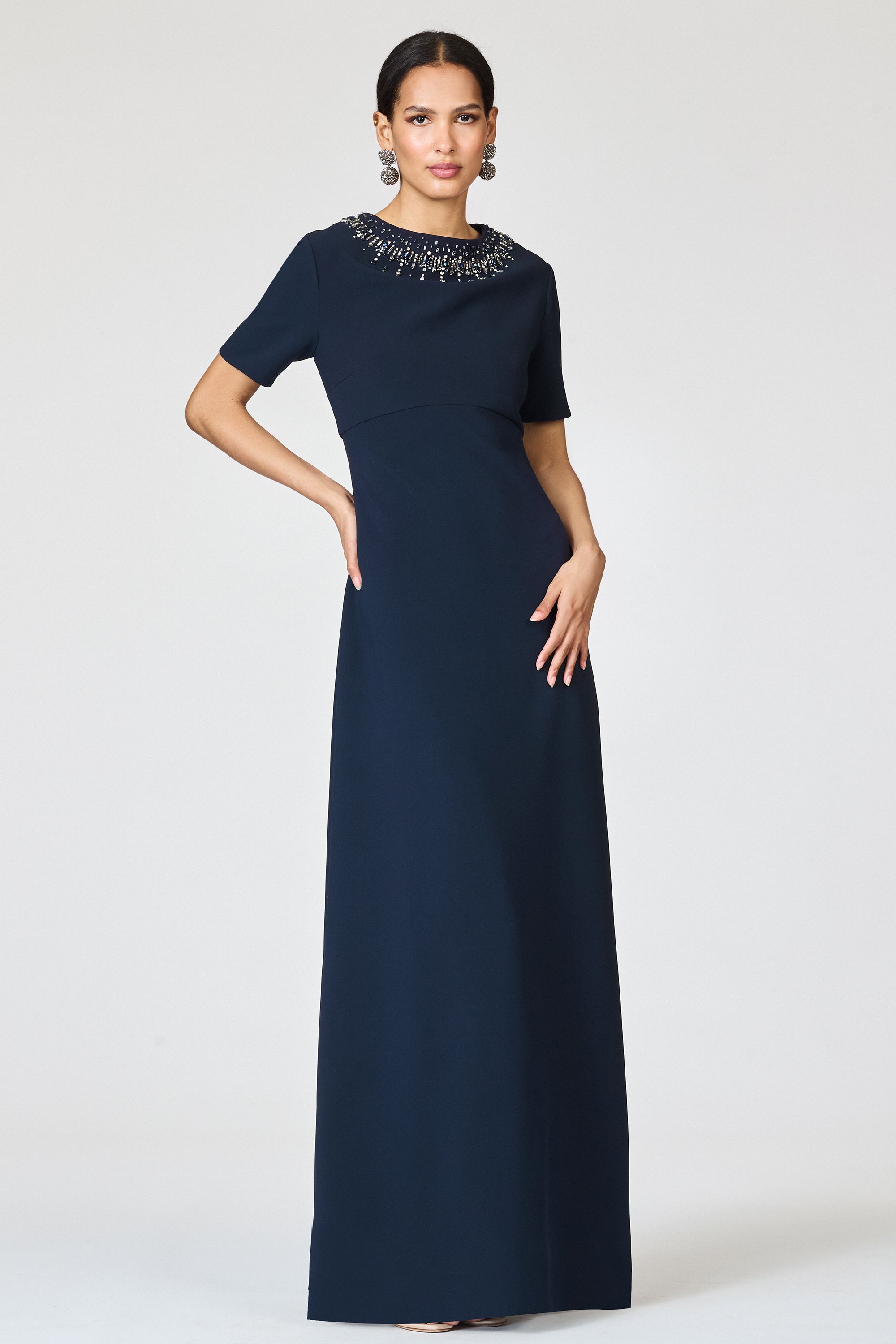 EMBELLISHED FRANCA GOWN - MIDNIGHT
