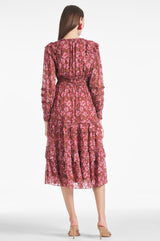 Ronnie Dress - Bordeaux Bloom
